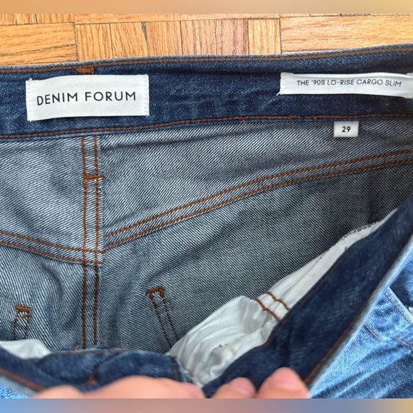 Denim Forum Aritizia The '90s Lo-Rise Cargo Slim Denim Jean - Picture 8 of 11
